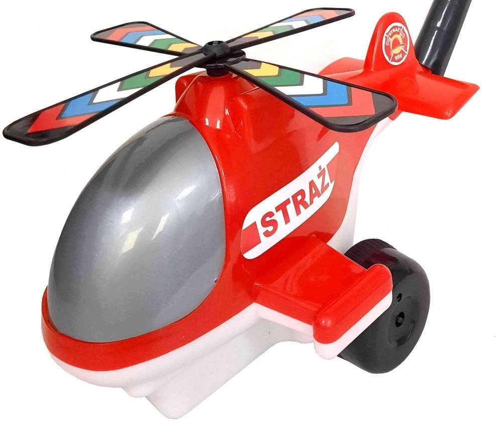 JUGUETE PARA EMPUJAR HELICÓPTERO FUEGO MÁQUINA 50CM